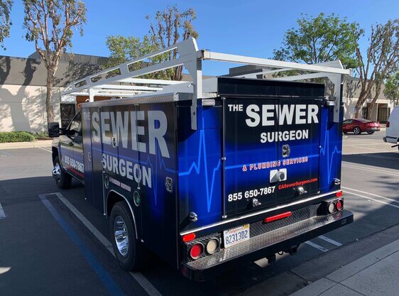 sewer services vehicle truck